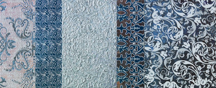 Декор Sh05db Shine Batik Turchese Decoro B (24х59) SH05DB