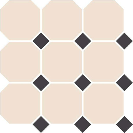 Керамическая мозаика Top Cer OCTAGON Sheet OCTWhite DOT Black 4416OCT14 (30х30)