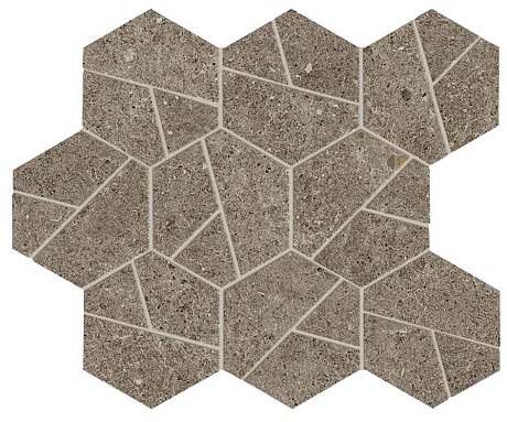 Мозаика Boost Stone Taupe Mosaico Hex (25.28.5) A7CX