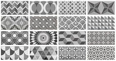 Керамическая плитка Metro Patchwork B&W (7.5x15)