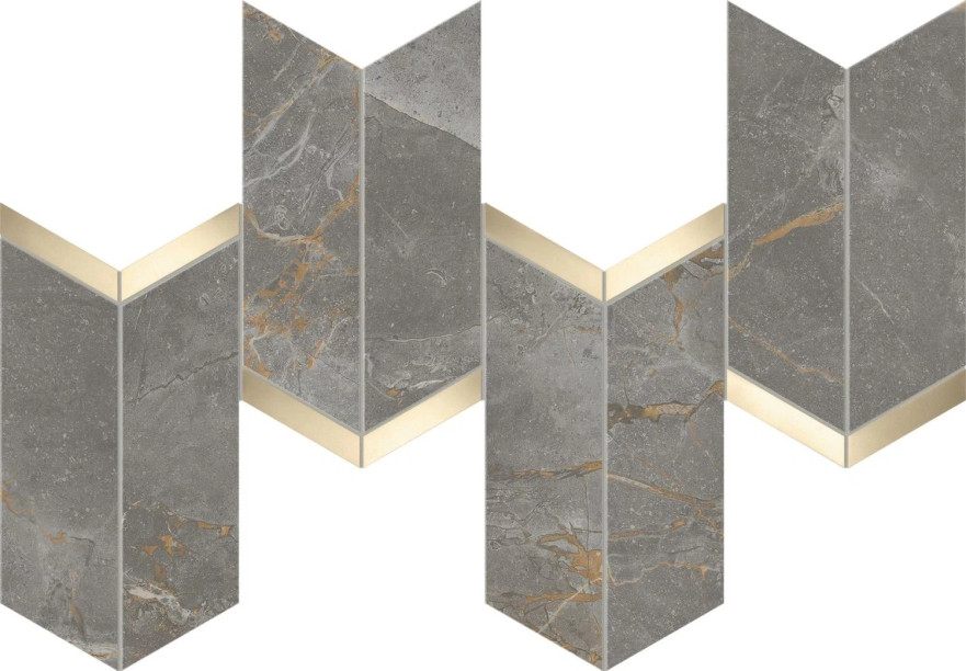 Мозаика Marvel Fior di Bosco Mosaico Chevron Lappato (19.2x46.3) AF9A AF9A